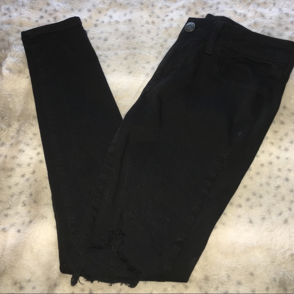 Black American Eagle Distressed Skinny Jean